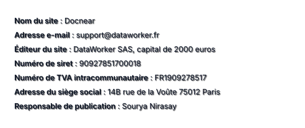 Informations légales
